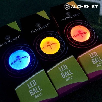 [리퍼상품]알키미스트 야광발광 LED 골프공 3pcs
